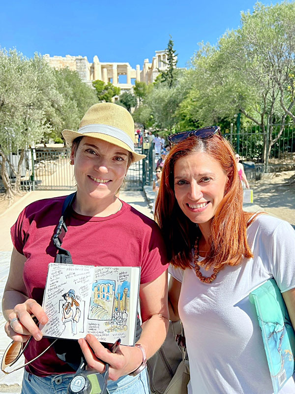 dibujada por la artista Koosje Koene en la Acropolis